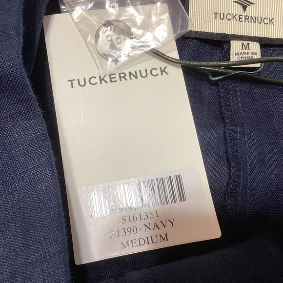 NEW Tuckernuck Wide-Leg 100% Linen Lydia Pants Size M Navy Coastal Preppy Beachy - Picture 4 of 11